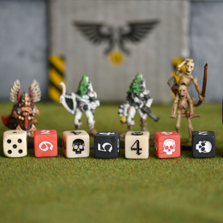 Games Workshop dice through the ages