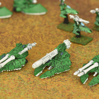 Epic Eldar Scorpions and a Cobra super heavy tanks from the late 90s