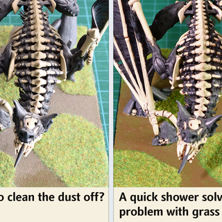 Cleaning dust with water